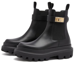 Dolce & Gabbana Buckle Detail Boots Black