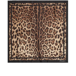 Dolce & Gabbana Leopard Scarf Brown