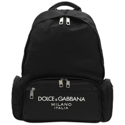 Dolce & Gabbana Nylon Logo Back Pack Black