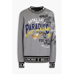 Printed French cotton-terry sweatshirt