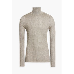 Slim-fit ribbed-knit turtleneck sweater