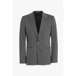 Pinstriped cotton-blend twill blazer