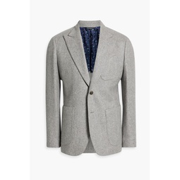Cashmere-blend flannel blazer