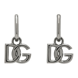Gunmetal DG Logo Earrings 241003M144014