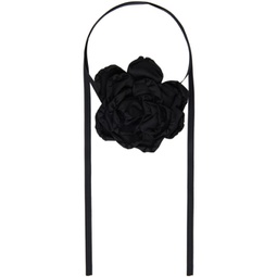 Black Floral Necklace 232003F023012