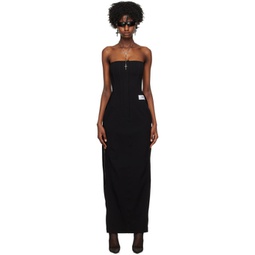 Black Kim Kardashian Edition Zip Vent Maxi Dress 231003F055007