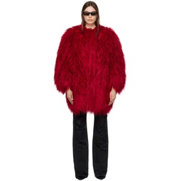 Red Padded Coat 231003F059000