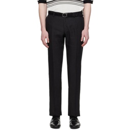 Black Creased Trousers 241003M191004