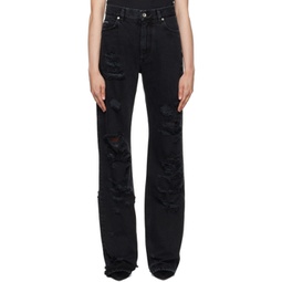 Black Flared Jeans 231003F069001