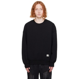 Black Printed Sweatshirt 241003M204003