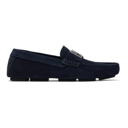 Navy Classic Driver Loafers 241003M231004