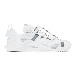 White Mixed-Material NS1 Sneakers 241003M237030