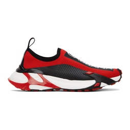 Red & Black Fast Sneakers 241003M237021