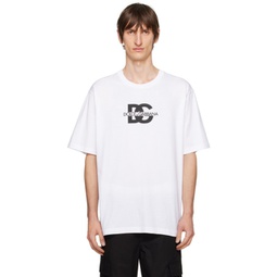 White Printed T-Shirt 241003M213004