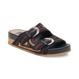 Womens Ralli Buckled Stitch Footbed Sandals