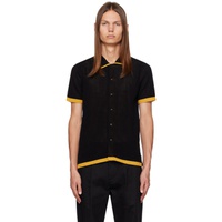 Black Semi-Sheer Shirt 232062M192007