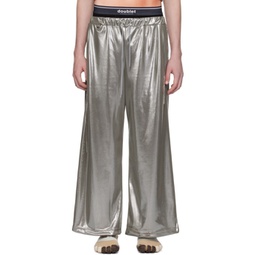 Silver Chain Link Track Pants 241038M191002