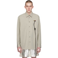 Taupe RCA Cable Shirt 241038M192004