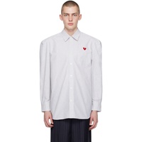 White Robot Shoulder Shirt 241038M192005