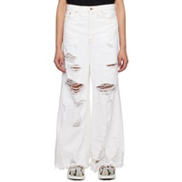 White Destroyed Jeans 231038F069002