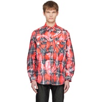 Red Mirage Checked Shirt 231038M192004