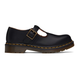 Black Polley Smooth Leather Mary Jane Oxfords 241399F120025