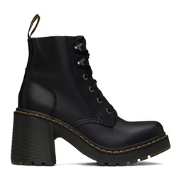Black Jesy Sendal Leather Lace Up Boots 241399F113007