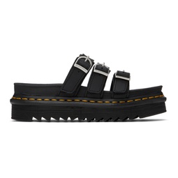 Black Blaire Leather Slide Sandals 241399F124013