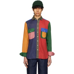 Multicolor Spread Collar Shirt 241488M192014