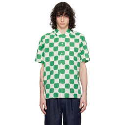 Off-White & Green Check Shirt 241488M192013