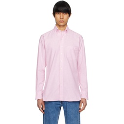 Pink & White Ticking Stripe Shirt 241488M192000