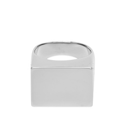 Dries Van Noten Square Front Ring Silver