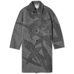 Dries Van Noten Rankle Pattern Wool Coat Grey