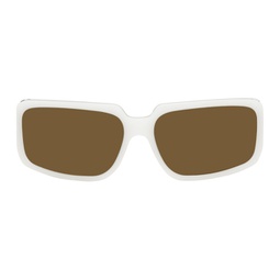 White Linda Farrow Edition Square Sunglasses 231358F005007