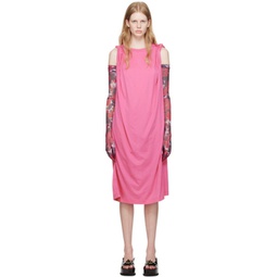 SSENSE Exclusive Pink Midi Dress 231358F054004