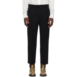 Black Cropped Trousers 231358M191011