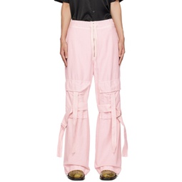 Pink Loose Strap Trousers 232358M191025