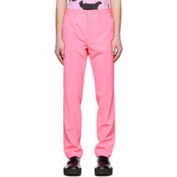Pink Cropped Trousers 222358M191000