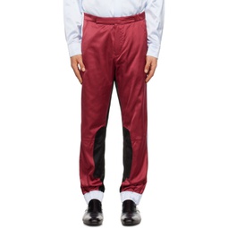 Red Paneled Trousers 231358M191054