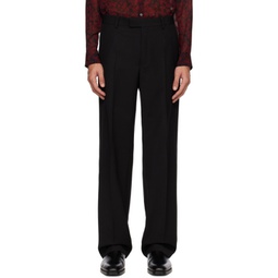 Black Creased Trousers 231358M191015