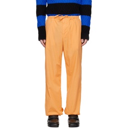 Orange Drawstring Trousers 231358M191075