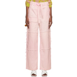 Pink Fringe Jeans 231358F087006