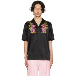 Black Embroidered Shirt 232358M192006