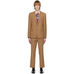 Brown Slim-Fit Suit 231358M196019