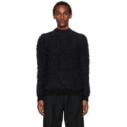 Black Nylon Sweater 222358M201016