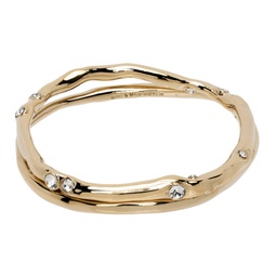 Gold Crystal Cuff Bracelet Set 241358F020000