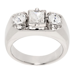 Silver Diamond Ring 241148M147003