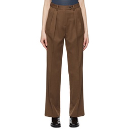 Brown Semi-Wide Trousers 232965F087005