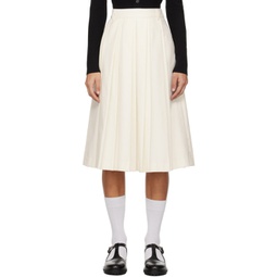 Off-White Double Pleated Midi Skirt 241965F092005