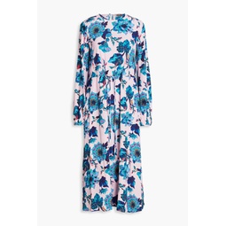 Sydney floral-print crepe de chine midi dress